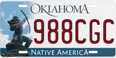 OK license plate 988CGC