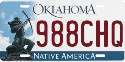 OK license plate 988CHQ