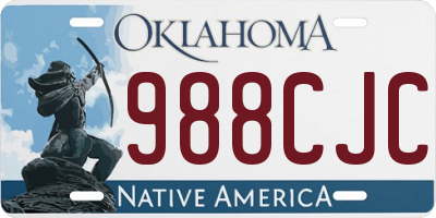 OK license plate 988CJC