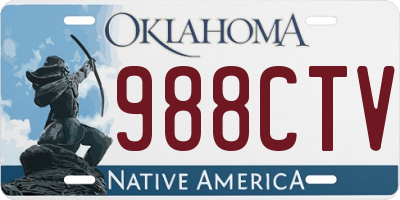 OK license plate 988CTV