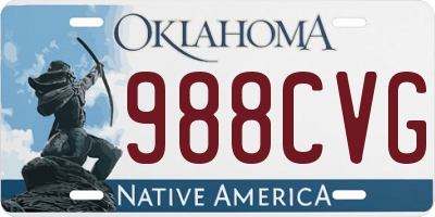 OK license plate 988CVG