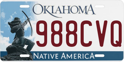 OK license plate 988CVQ