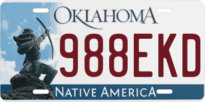 OK license plate 988EKD