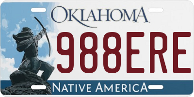 OK license plate 988ERE