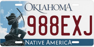 OK license plate 988EXJ