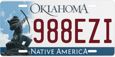 OK license plate 988EZI