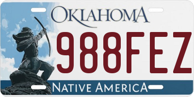 OK license plate 988FEZ