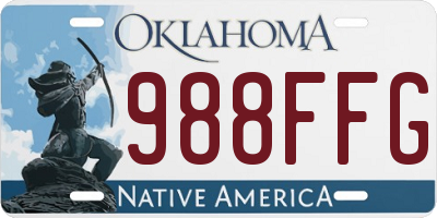 OK license plate 988FFG