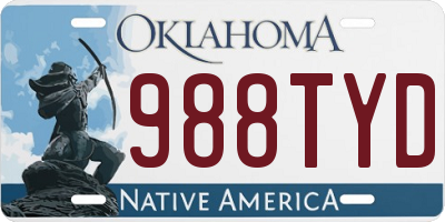 OK license plate 988TYD