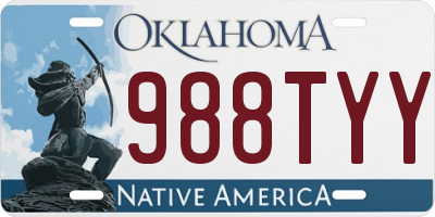 OK license plate 988TYY