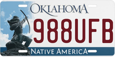 OK license plate 988UFB