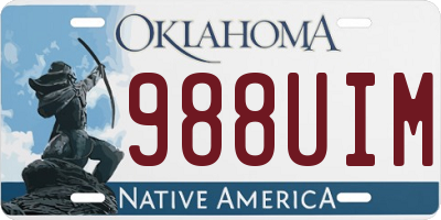 OK license plate 988UIM