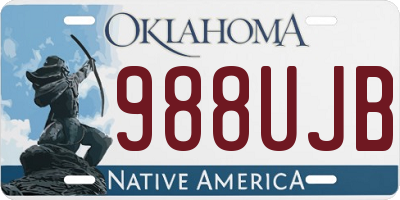 OK license plate 988UJB