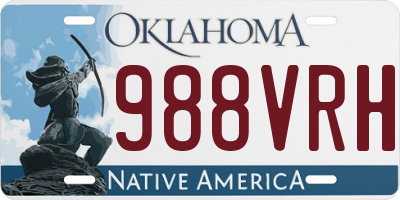 OK license plate 988VRH