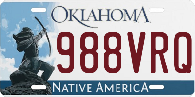 OK license plate 988VRQ