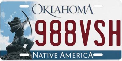 OK license plate 988VSH