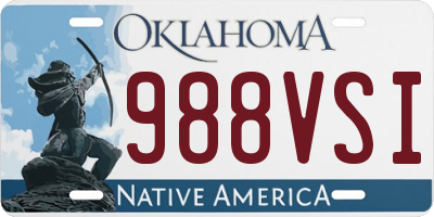 OK license plate 988VSI