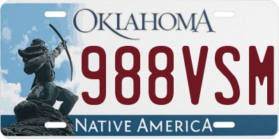 OK license plate 988VSM