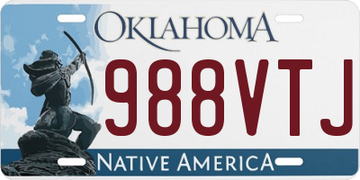OK license plate 988VTJ