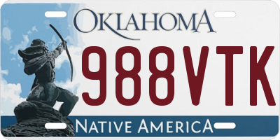 OK license plate 988VTK