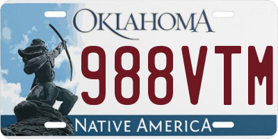 OK license plate 988VTM