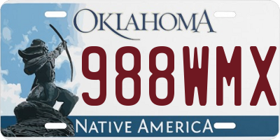 OK license plate 988WMX