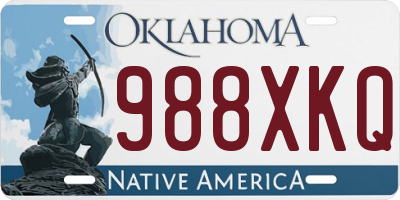 OK license plate 988XKQ