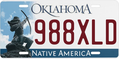 OK license plate 988XLD