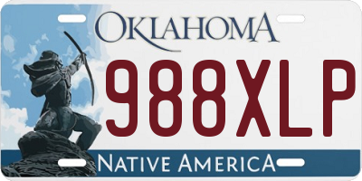 OK license plate 988XLP