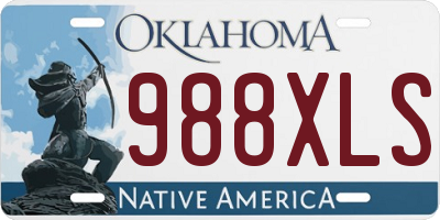 OK license plate 988XLS