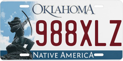 OK license plate 988XLZ