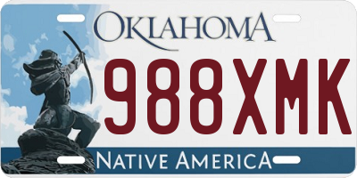 OK license plate 988XMK