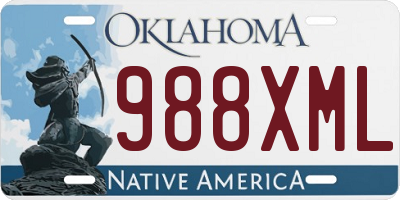 OK license plate 988XML