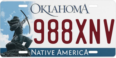 OK license plate 988XNV