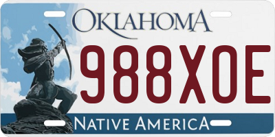 OK license plate 988XOE