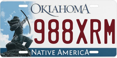 OK license plate 988XRM