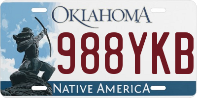OK license plate 988YKB