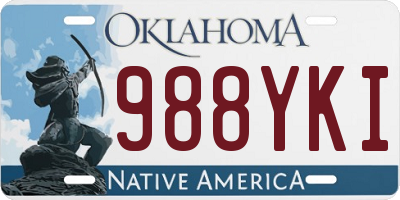 OK license plate 988YKI