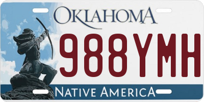 OK license plate 988YMH