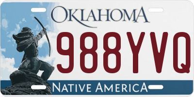 OK license plate 988YVQ