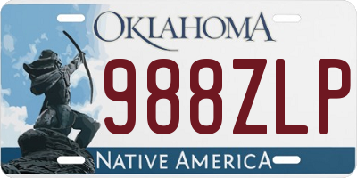 OK license plate 988ZLP