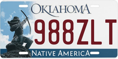 OK license plate 988ZLT