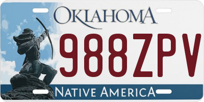 OK license plate 988ZPV