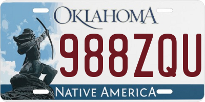 OK license plate 988ZQU