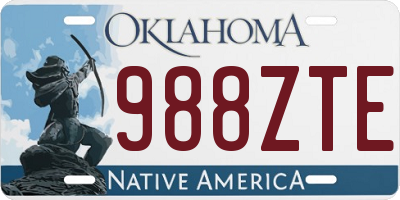 OK license plate 988ZTE