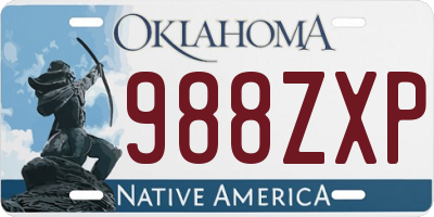OK license plate 988ZXP