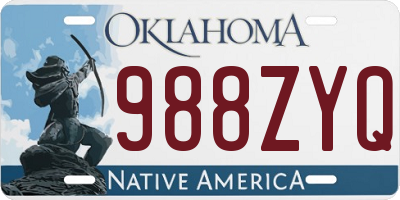 OK license plate 988ZYQ