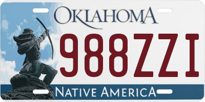 OK license plate 988ZZI