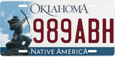 OK license plate 989ABH