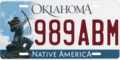 OK license plate 989ABM